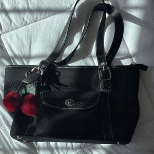 Vintage Talbots Black Purse Tote
